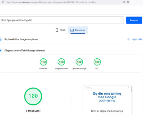 teknisk SEO hastighedoptimering